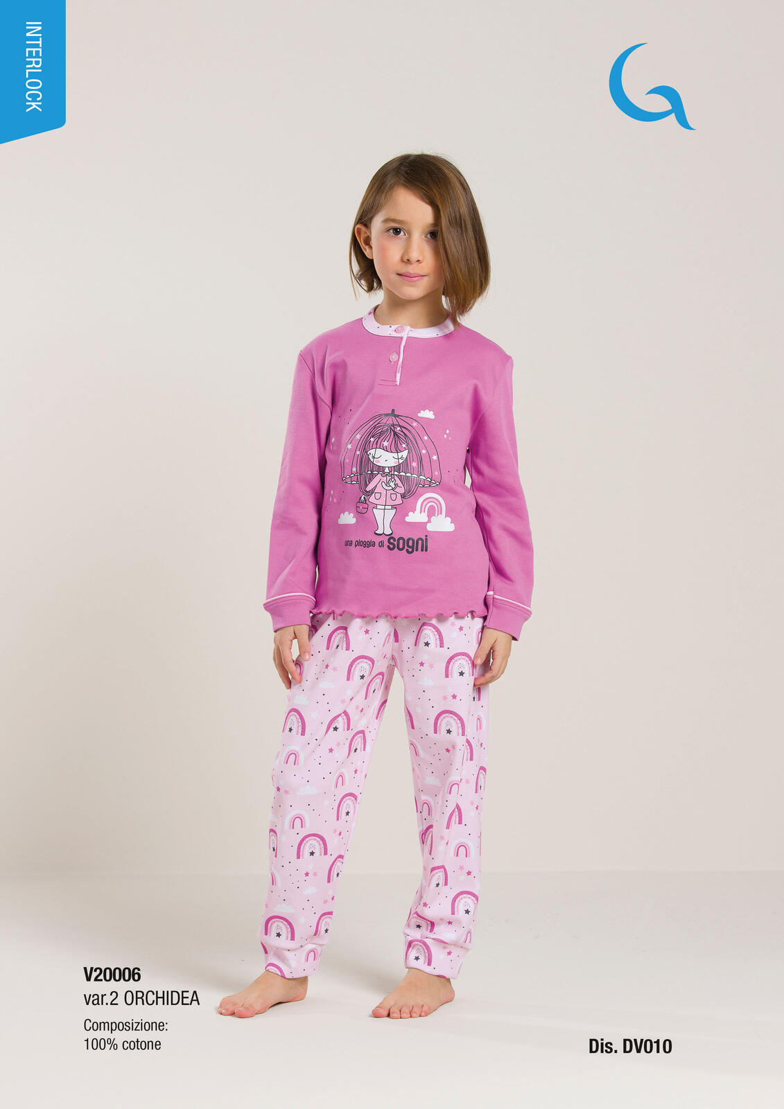 PIGIAMA BAMBINA M/L V30006 Tellini S.r.l. Ingrosso Abbigliamento